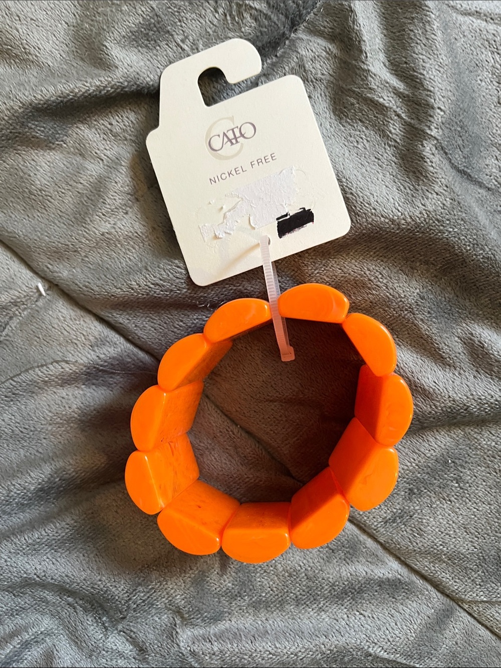Cato Vibrant Orange Stretch Link Bracelet
